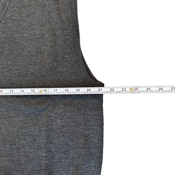 VTG 90's Lands End Sweater Vest Men's Size L Gray Pullover - Golf Style #P1490 - Picture 6 of 10